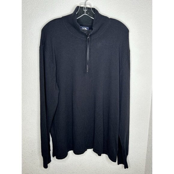 The North Face Sweater Mens Large Wool Blend Quarter 1/4 Zip Mock Neck Outdoors - Picture 1 of 11